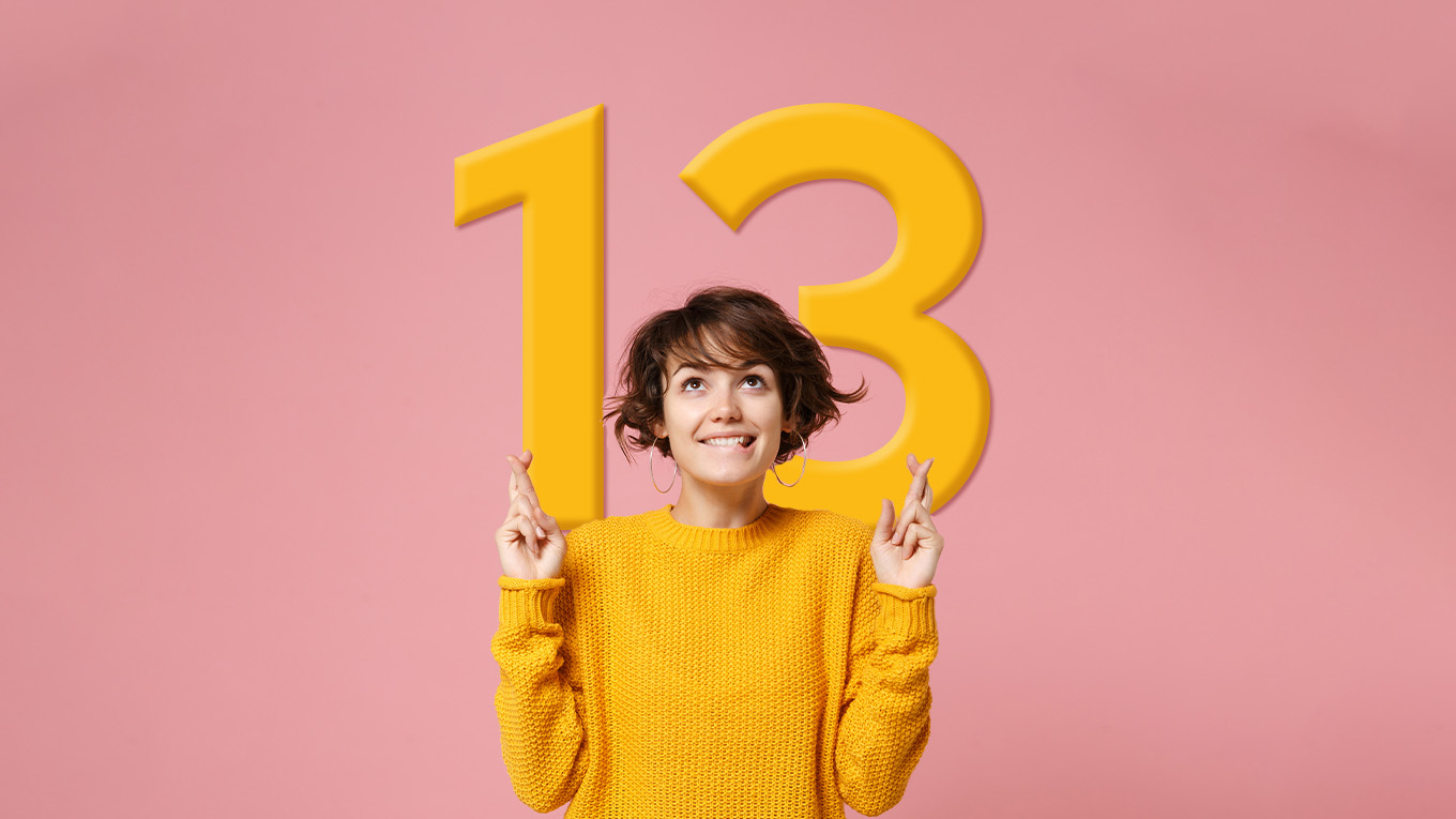 Por que é que o número 13 pode ser um sinal de boa sorte?